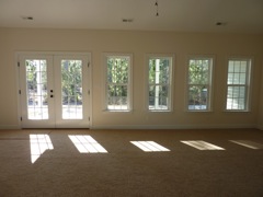 Back wall of windows
