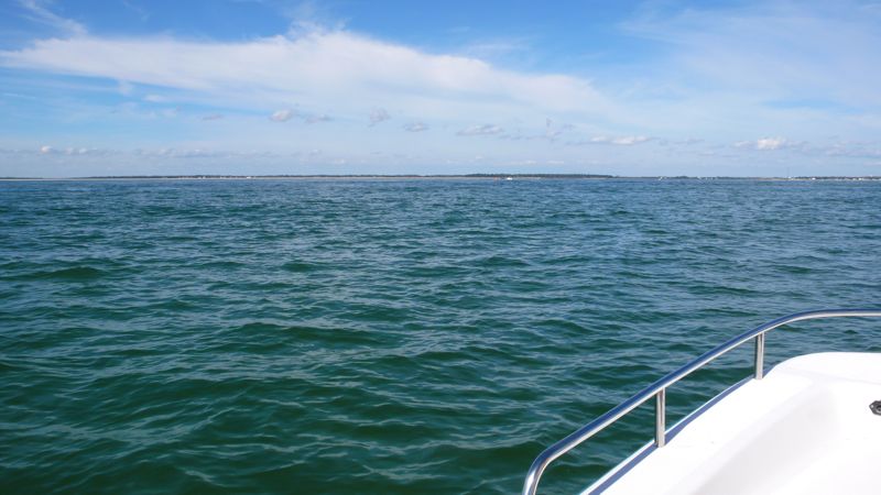 Hammocks Beach in the distance